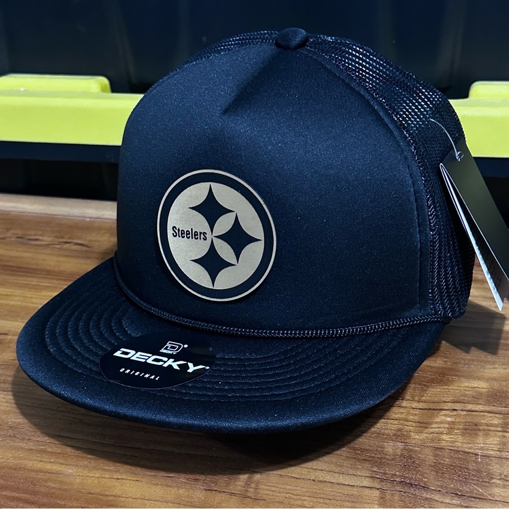 Pittsburgh Steelers NFL SnapBack  Decky Hats Foam Trucker Black Hat